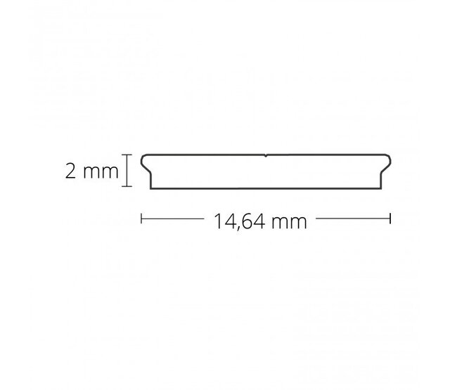 Weißes LED-Aluprofil 18.1WEISS.H20, 2 m, mit opaler Abdeckung