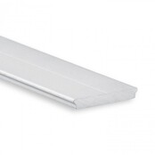 Weißes LED-Aluprofil 18.1WEISS.H20, 2 m, mit opaler Abdeckung