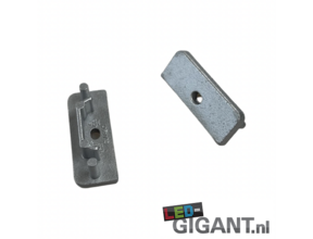 Endkappe mit Kabeldurchführung - Silber 09 für LED Streifen