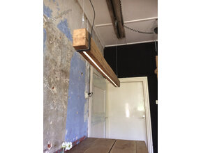 LED Eiche Pendelleuchte 150 cm – Dual White 2700K-6500K – Dimmbar – Modernes Design