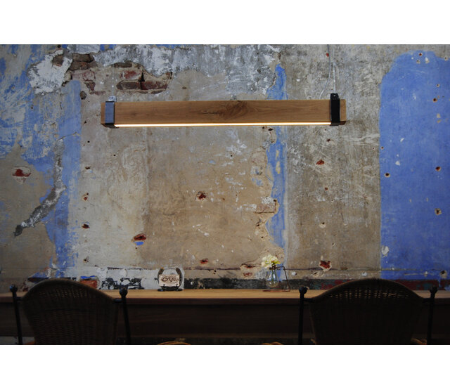 LED Eichenholz Hängeleuchte - 150 cm - Dual White Licht (2700K & 6500K) - dimmbar - mit LED Streifen - rustikale Wohnzimmerbeleuchtung - energieeffizient - moderne Deckenlampe LED Eichenholz Hängeleuchte - 150 cm - Dual White Licht (2700K & 6500K) - dimmbar - mit LED Streifen - rustikale Wohnzimmerbeleuchtung - energieeffizient - moderne Deckenlampe