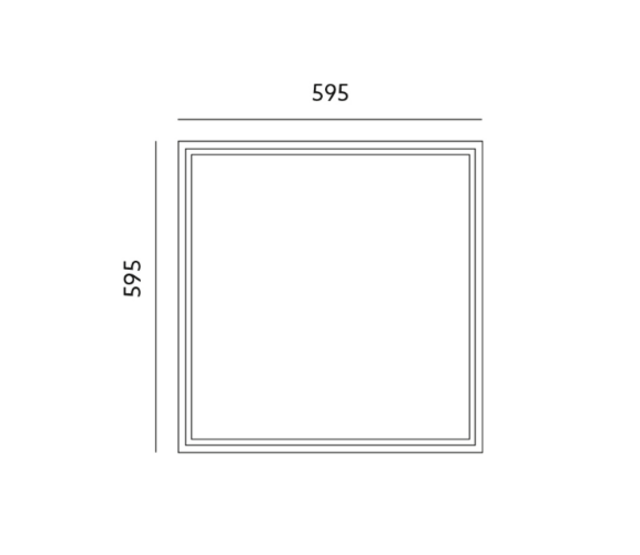 LED-Deckenpaneel 60x60 cm - Natürlich Weiß 4000K - 40W - 3400 Lumen - IP20 - Dimmbar - Für Büro- und Gewerberäume