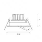 LED Einbaustrahler - schwenkbar - 13W 3000K Warmweiß - IP44 - 120° Abstrahlwinkel - dimmbar - 1055lm - GU10-Sockel - für Decken- und Wandmontage LED Einbaustrahler - schwenkbar - 13W 3000K Warmweiß - IP44 - 120° Abstrahlwinkel - dimmbar - 1055lm - GU10-Sockel - für Decken- und Wandmontage