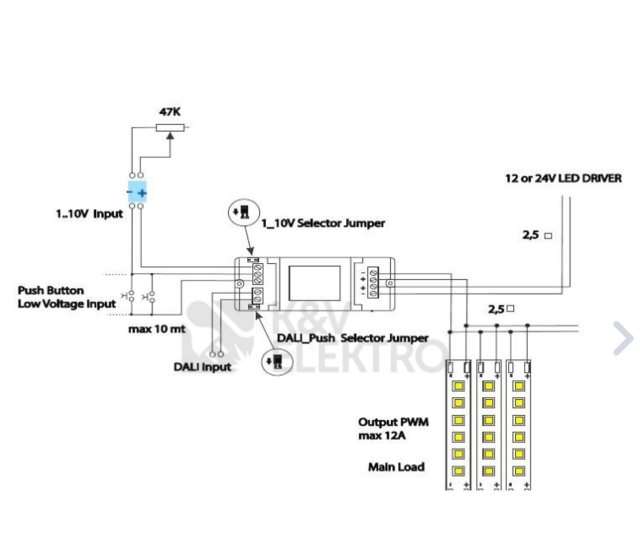 PUSH-Dimmer für LED-Streifen – 12V/24V, 150W max., PWM-Technologie, Ein-/Ausschalter, Helligkeitsregelung, kompatibel mit RGB & RGBW LED-Streifen, einfach zu installieren PUSH-Dimmer für LED-Streifen – 12V/24V, 150W max., PWM-Technologie, Ein-/Ausschalter, Helligkeitsregelung, kompatibel mit RGB & RGBW LED-Streifen, einfach zu installieren