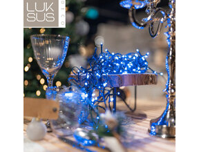 Blaue Weihnachtsbeleuchtung 200 LED Lichter – 15m – IP44 innen & außen – LUKSUS