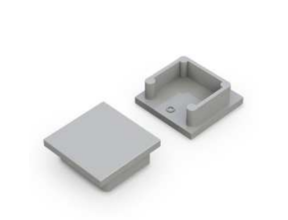 Endkappe für LED Aluminiumprofil 20ALU ohne Kabeldurchführung