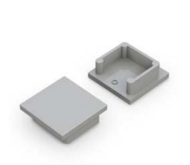 Endkappe für LED-Aluminiumprofil 20ALU ohne Kabeldurchführung – Passend für LED-Streifen, 20 mm Breite, präzise Montage, hochwertiges Finish, ideal für Innenbeleuchtung