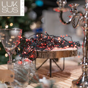 Rote Weihnachtsbeleuchtung mit 320 LED-Lämpchen – 32 Meter LED-Streifen, 8 Funktionen, IP44 für Innen- und Außenbereich – LUKSUS Rote Weihnachtsbeleuchtung mit 320 LED-Lämpchen – 32 Meter LED-Streifen, 8 Funktionen, IP44 für Innen- und Außenbereich – LUKSUS