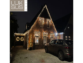 30m Eiszapfen Lichterkette Amber Extra Warmweiß 1000 LEDs IP67 Wasserdicht Profi