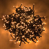 7,5 Meter LED Lichterkette für Weihnachtsbeleuchtung - 100 LEDs - Extra Warmweiß (2700K) - Wasserdicht (IP44) - Inkl. 10m Stromkabel - 24V Niederspannung - Innen- und Außenbereich