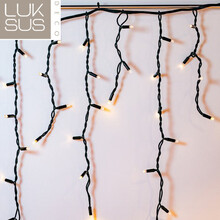 3m Starter-Set Eiszapfen Weihnachtsbeleuchtung Amber Extra Warmweiß 100 LEDs IP67 Profi