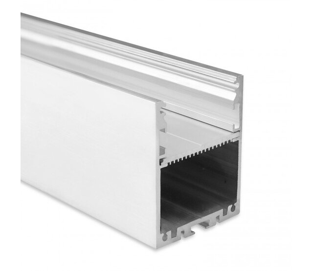 LED-Aluminiumprofil XL 2 Meter mit Klick-Abdeckung 40mm x 50mm – XL40ALU für LED-Streifen, hochwertige Beleuchtungslösung, präzise Lichtführung, ideal für Innen- und Außenbereich, maßgeschneiderte Technik