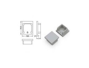 Endkappe für LED Profil ohne Kabeldurchführung 20 SCHWARZ