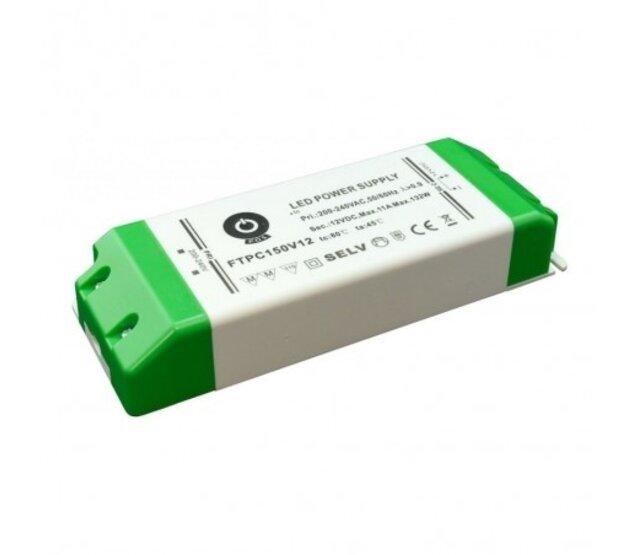 12V 11A 132W LED-Netzteil IP20 - Kompaktes Steuergerät für LED-Streifen, 12 Volt Gleichstrom, 11 Ampere, 132 Watt, ideal für Innenanwendungen, schmal und leistungsstark 12V 11A 132W LED-Netzteil IP20 - Kompaktes Steuergerät für LED-Streifen, 12 Volt Gleichstrom, 11 Ampere, 132 Watt, ideal für Innenanwendungen, schmal und leistungsstark