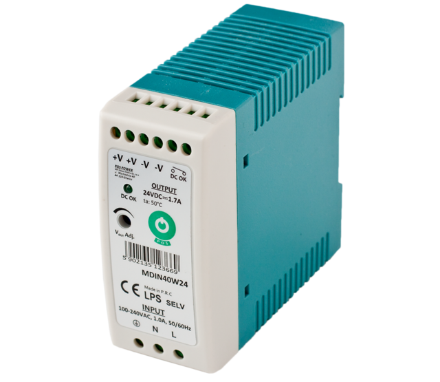 40W DIN-Schienen-Netzteil 24V 1,70A für LED-Streifen – IP20 Schutzklasse, kompakt & effizient 40W DIN-Schienen-Netzteil 24V 1,70A für LED-Streifen – IP20 Schutzklasse, kompakt & effizient