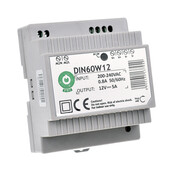 DIN-Schienen-LED-Treiber 60 Watt 12 Volt 5 Ampere - IP20, kompakt & effizient für LED-Streifen und Beleuchtungssysteme, ideal für Innenanwendungen DIN-Schienen-LED-Treiber 60 Watt 12 Volt 5 Ampere - IP20, kompakt & effizient für LED-Streifen und Beleuchtungssysteme, ideal für Innenanwendungen