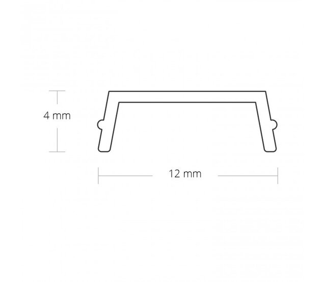 LED-Gipsprofil 2 Meter (2000 mm) – 133,10 mm x 12,50 mm – GIPS13ALU – LED-Streifen-Einbauprofil aus Aluminium für Decken- und Wandbeleuchtung, präzise Maße nach DIN-Norm