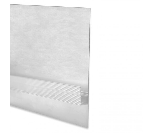 LED-Gipsprofil 2 Meter (2000 mm) – 133,10 mm x 12,50 mm – GIPS13ALU – LED-Streifen-Einbauprofil aus Aluminium für Decken- und Wandbeleuchtung, präzise Maße nach DIN-Norm