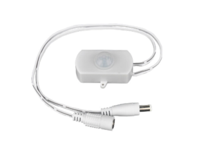 Einstellbarer PIR-Bewegungsmelder für LED-Beleuchtung (weiß) – 5–600 Sekunden Leuchtdauer, 120° Erfassungswinkel, 5–24 V DC