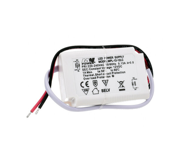 12W LED-Netzteil 12V 1A für LED-Streifen – IP20 Schutzklasse, 230V Eingang, 12 Volt Gleichstrom, 1 Ampere Ausgang, ideal für Innenbeleuchtung 12W LED-Netzteil 12V 1A für LED-Streifen – IP20 Schutzklasse, 230V Eingang, 12 Volt Gleichstrom, 1 Ampere Ausgang, ideal für Innenbeleuchtung