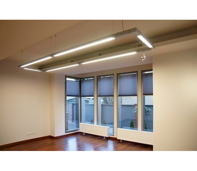 LED Aluminium-Profil XXL 3 Meter mit Abdeckung 53 x 53 mm – Modell XL53WIT, passend für alle LED-Streifen, inklusive milchig-opaler Polycarbonat-Abdeckung, 300 cm Länge
