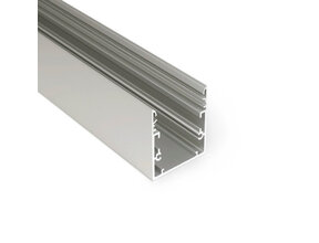 10x LED XXL Profil 4m mit Abdeckung 53x53mm – Aluminium XL53ALU für LED Streifen