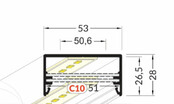 LED Aluminiumprofil XXL 200 cm mit Abdeckung 53 mm x 28 mm – XL50ZWART | Hochwertiges Profil für LED Streifen | Ideal für indirekte Beleuchtung | Präzise Verarbeitung | Schwarz matt LED Aluminiumprofil XXL 200 cm mit Abdeckung 53 mm x 28 mm – XL50ZWART | Hochwertiges Profil für LED Streifen | Ideal für indirekte Beleuchtung | Präzise Verarbeitung | Schwarz matt