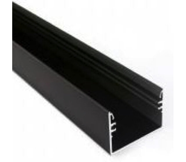 LED Aluminiumprofil XXL 200 cm mit Abdeckung 53 mm x 28 mm – XL50ZWART | Hochwertiges Profil für LED Streifen | Ideal für indirekte Beleuchtung | Präzise Verarbeitung | Schwarz matt LED Aluminiumprofil XXL 200 cm mit Abdeckung 53 mm x 28 mm – XL50ZWART | Hochwertiges Profil für LED Streifen | Ideal für indirekte Beleuchtung | Präzise Verarbeitung | Schwarz matt