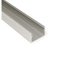 LED Streifen Profil XXL 2 Meter mit Abdeckung 53 mm x 28 mm – XL50ALU Aluminiumprofil für LED-Beleuchtung, hochwertige Lichtleiste, 200 cm Länge, 53x28 mm Maße, optimale Lichtverteilung, deutscher Markt