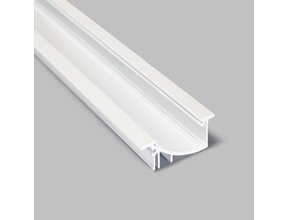 Weißes LED Einbauprofil 4m – 53x13,5mm – Aluminium Profil für LED Streifen