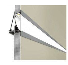 LED-Einbauprofil 3 Meter, 53 mm x 13,5 mm, F8ALU, für LED-Streifen, Aluminium, hochwertige Lichtleiste, präzise Montage, ideal für indirekte Beleuchtung, inklusive Diffusor, 300 cm Länge