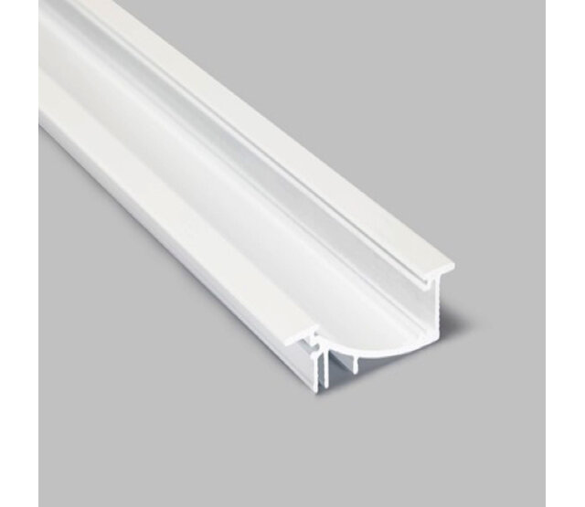 3m LED-Einbauprofil aus Aluminium, 53mm x 13,5mm, für LED-Streifen, weiß (F8WEISS), inkl. Diffusor, ideal für indirekte Beleuchtung, Decken- oder Wandmontage, hochwertige Verarbeitung 3m LED-Einbauprofil aus Aluminium, 53mm x 13,5mm, für LED-Streifen, weiß (F8WEISS), inkl. Diffusor, ideal für indirekte Beleuchtung, Decken- oder Wandmontage, hochwertige Verarbeitung