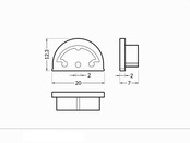 F12WIT LED-Streifen Endkappe – Wasserdichte IP67-Abschlusskappe für 12 mm breite LED-Bänder, inklusive Dichtung, ideal für Innen- und Außenbeleuchtung, einfache Montage, kompatibel mit 12V/24V LED-Streifen
