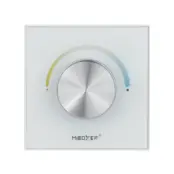 Einbau-LED-Wanddimmer – Drahtlos & kabelgebunden – Miboxer P0 Wandpaneel für LED-Streifen, 12-24V, 144W, Touchbedienung, App-Steuerung, Smart-Home-fähig, dimmbar, schwarz, 86x86mm