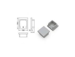 Endkappe für LED-Profil 20WIT ohne Kabeldurchführung