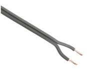2-poliges LED-Streifen Anschlusskabel YZWL 2x0,75mm², 1 m, Grau – Robuste Verbindung für einfarbige LED-Streifen