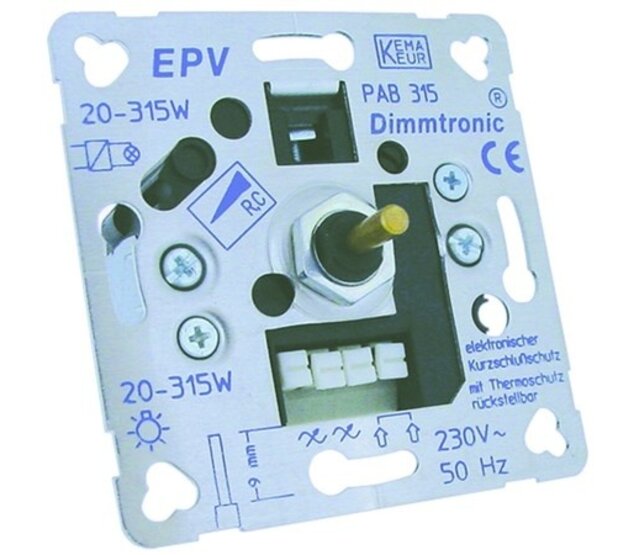Triac Unterputz-Wanddimmer 1–200 VA für dimmbare 12V/24V LED-Streifen