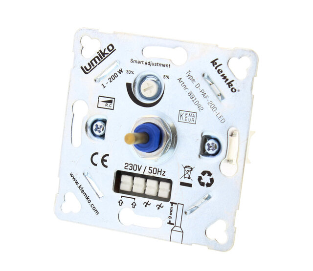 Praktischer Einbau-Dimmer für LED-Streifen & Leuchten: 230V Phasenabschnitt-Dimmer mit stufenloser Helligkeitsregelung, max. 150W, für Wandmontage, kompatibel mit LED & Halogen Praktischer Einbau-Dimmer für LED-Streifen & Leuchten: 230V Phasenabschnitt-Dimmer mit stufenloser Helligkeitsregelung, max. 150W, für Wandmontage, kompatibel mit LED & Halogen