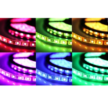 LED Streifen RGBW 5050 – RGB + kaltweiß 6200K, 24 V, 18 W/m, 600 lm/m, 60 LED/m, CRI >85, 10 mm, IP20, 5 m Rolle