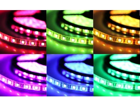 LED Streifen RGBW 5050 – RGB + kaltweiß 6200K, 24 V, 18 W/m, 600 lm/m, 60 LED/m, CRI >85, 10 mm, IP20, 5 m Rolle