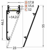 10 x LED Streifen Alu-Wandprofil 3 Meter mit Opalabdeckung 55 mm x 23 mm – W12WEISS, inklusive Montagezubehör, für indirekte Beleuchtung, hochwertige Aluminiumausführung, ideal für Wohn- und Gewerberäume 10 x LED Streifen Alu-Wandprofil 3 Meter mit Opalabdeckung 55 mm x 23 mm – W12WEISS, inklusive Montagezubehör, für indirekte Beleuchtung, hochwertige Aluminiumausführung, ideal für Wohn- und Gewerberäume
