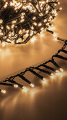 54 Meter Extra Lange LED-Weihnachtsbeleuchtung mit 720 warmweißen LEDs, energiesparend, IP44 spritzwassergeschützt, für Außen- und Innenbereich, steckbar