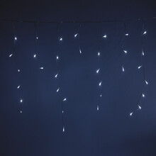 LED Eiszapfen Lichterkette 12m 360 LED Kaltweiß IP65 – Transparentes Kabel, Innen & Außen