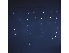LED Eiszapfen Lichterkette 12m 360 LED Kaltweiß IP65 – Transparentes Kabel, Innen & Außen
