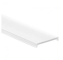 6 Meter LED-Profilabdeckung Opal – 25,8 mm Breite – GIPS05.C1ALU – Diffusor für LED-Streifen – Aluminiumprofil mit milchiger Lichtstreuung – Ideal für Decken- und Wandmontage
