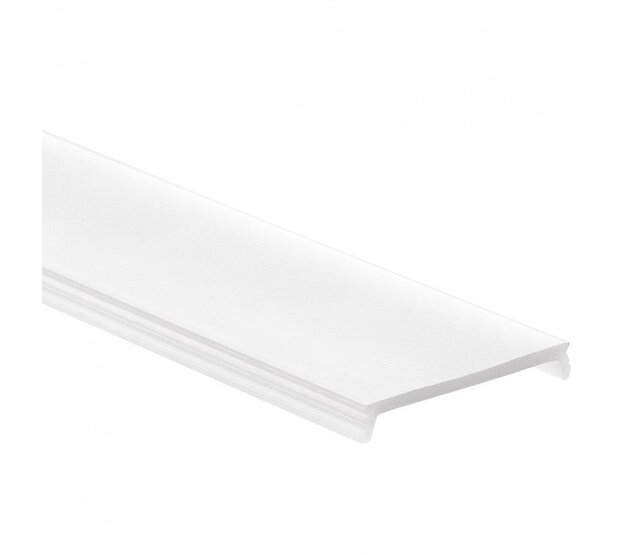 6 Meter LED-Profilabdeckung Opal – 25,8 mm Breite – GIPS05.C1ALU – Diffusor für LED-Streifen – Aluminiumprofil mit milchiger Lichtstreuung – Ideal für Decken- und Wandmontage