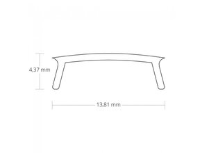 Zusätzliche 2m LED Profil Abdeckung – Opal – GIPS23 Innenwinkel