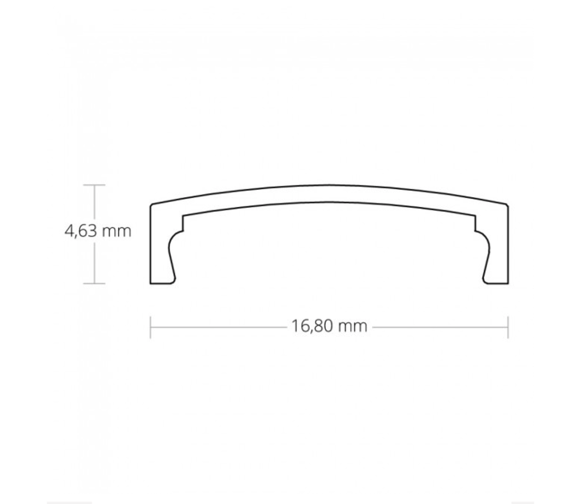 6 m LED Profilabdeckung 05.1 SCHWARZ Opal für LED-Streifen, 16,8 mm breit, diffuses Opalglas, Aluminiumprofil, ideal für indirekte Beleuchtung, Deko- und Akzentlicht, inkl. Montagezubehör