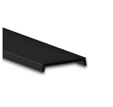 2 Meter Schwarzes LED-Profil Abdeckung für XL04 und XL06 LED-Streifen – 25,8 mm Breite – C1-Klasse – Hochwertige Aluminiumabdeckung für professionelle LED-Beleuchtung