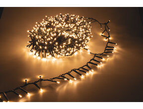 14,4 m LED Cluster Lichterkette Warmweiß mit 720 LEDs, IP44 für Innen & Außen